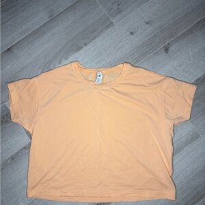 Lululemon Cates Crop Tee Pima Cotton Peach Size 4